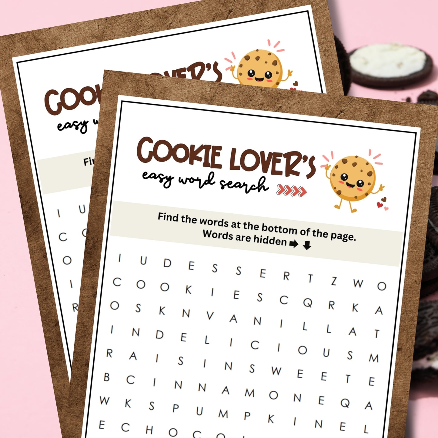Cookies Easy Word Search