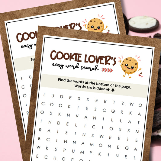 Cookies Easy Word Search