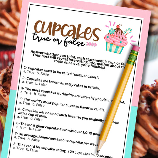 Cupcake Trivia True Or False