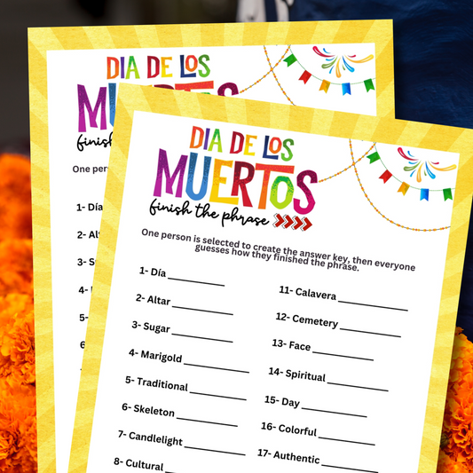 Dia De Los Muertos Finish The Phrase