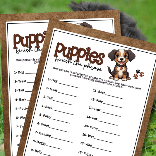 Puppies & Dogs Finish The Phrase