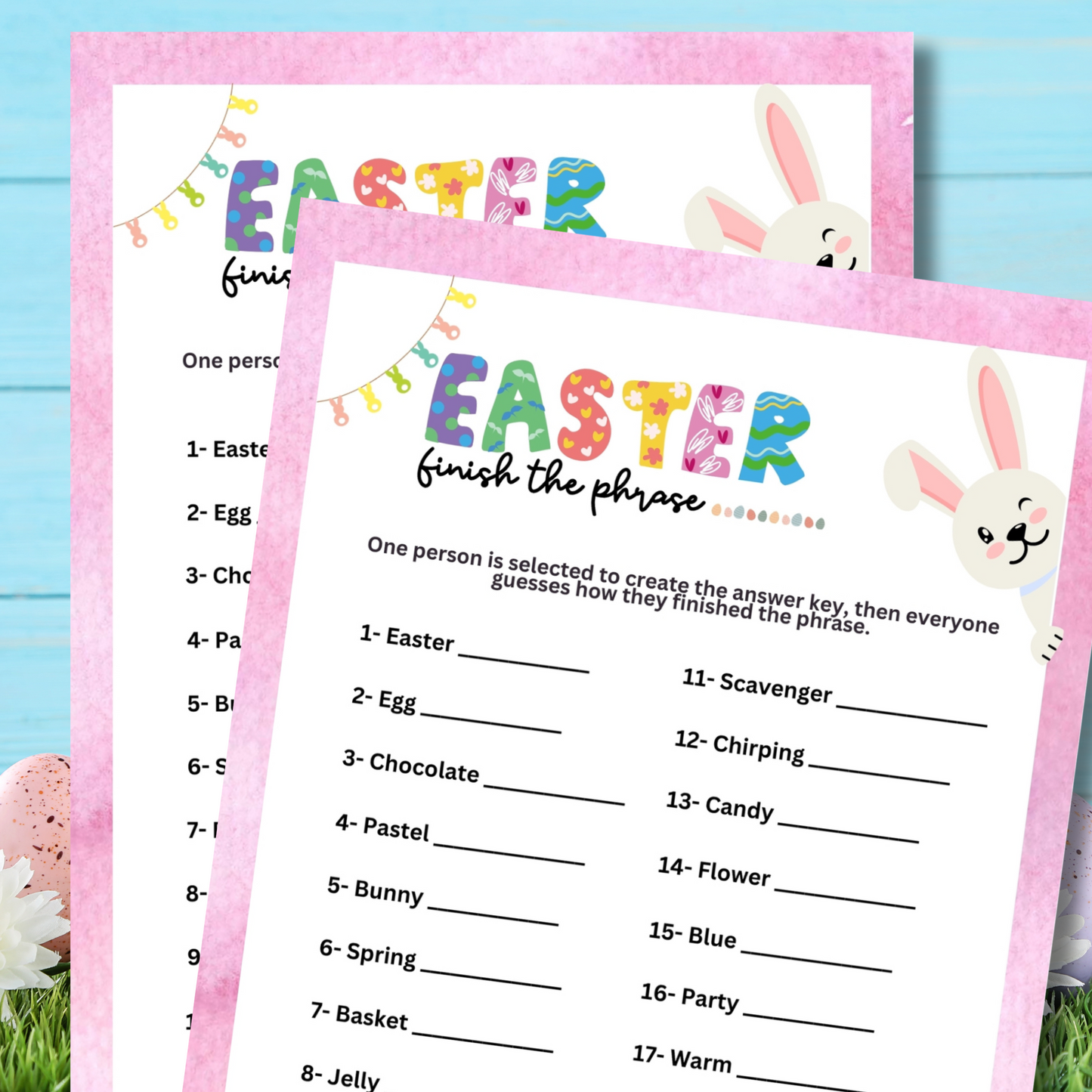 Easter Finish The Phrase Race