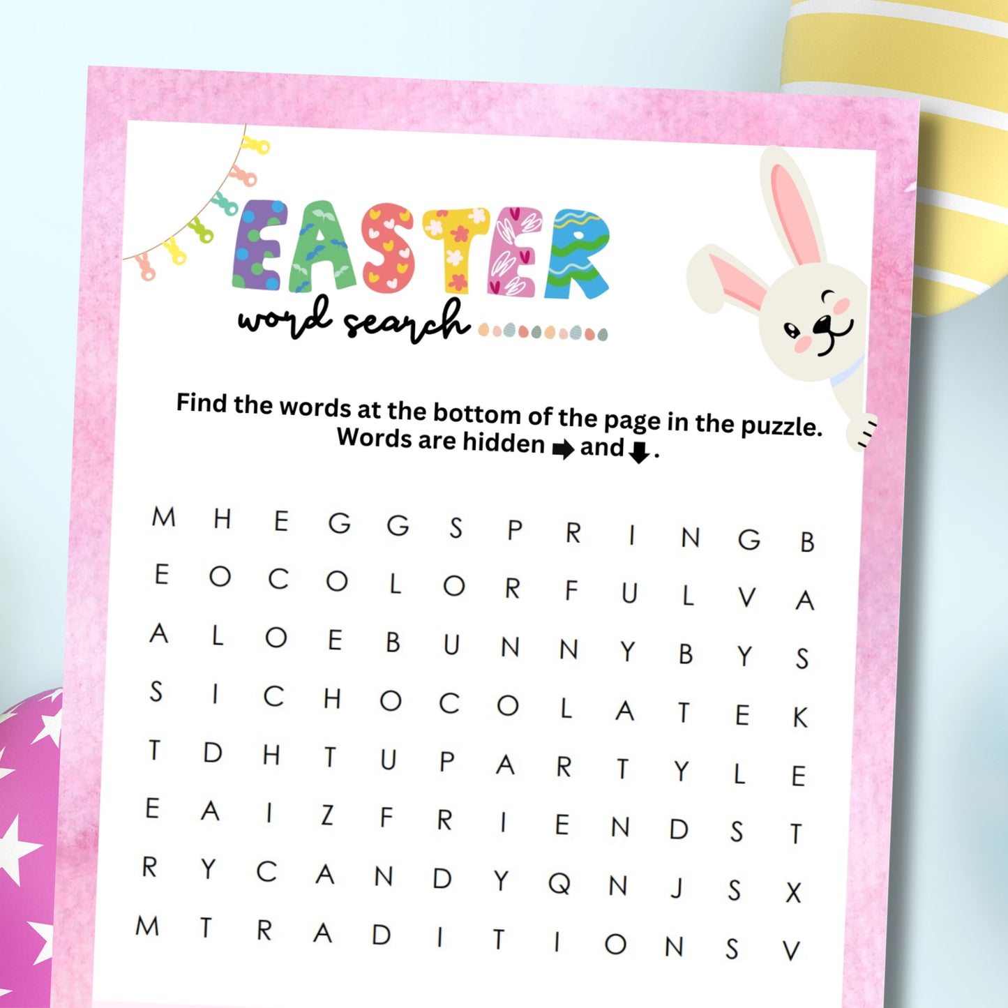 Easter Easy Word Search