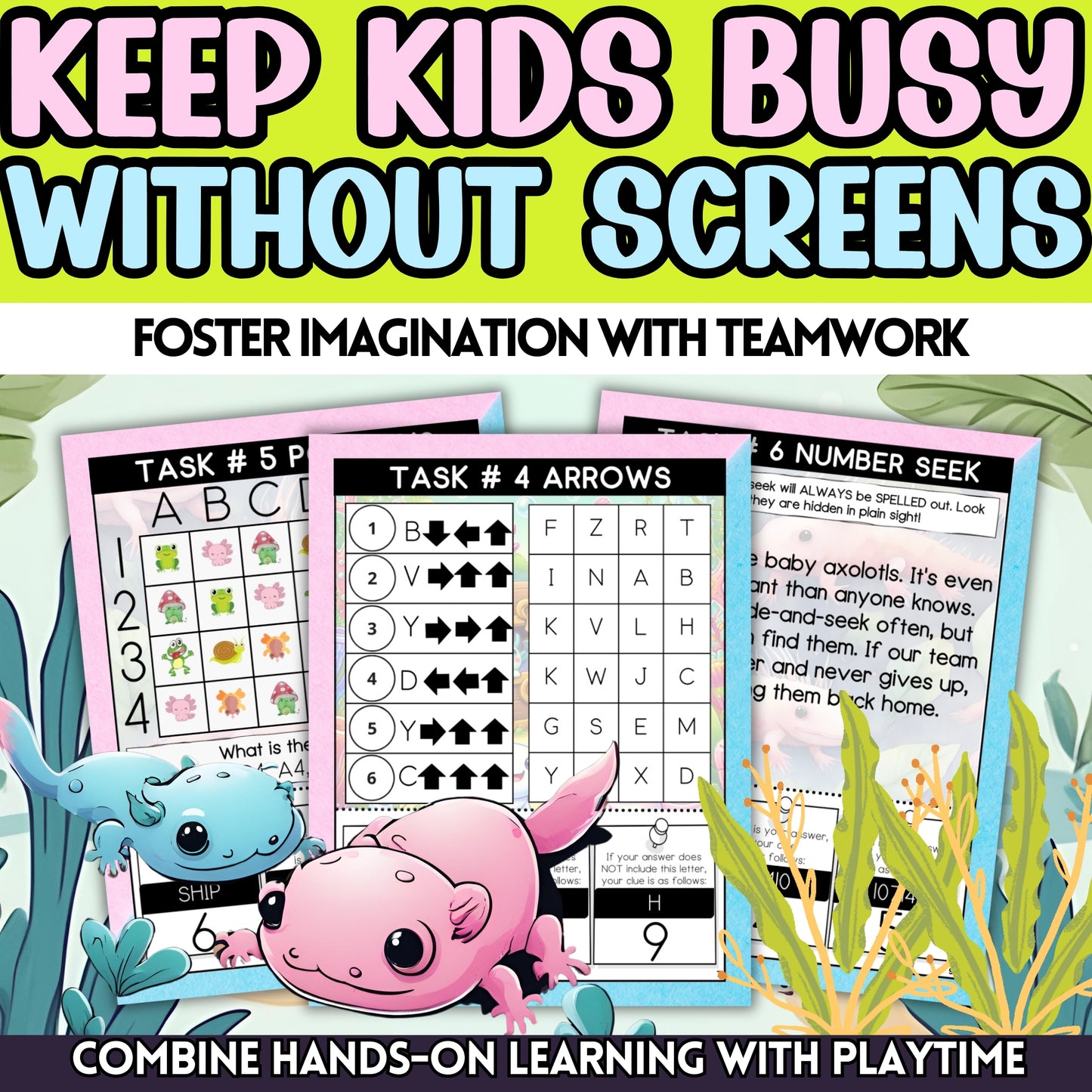 Baby Axolotl Escape Room Kit For Birthday Parties And Other Special Events