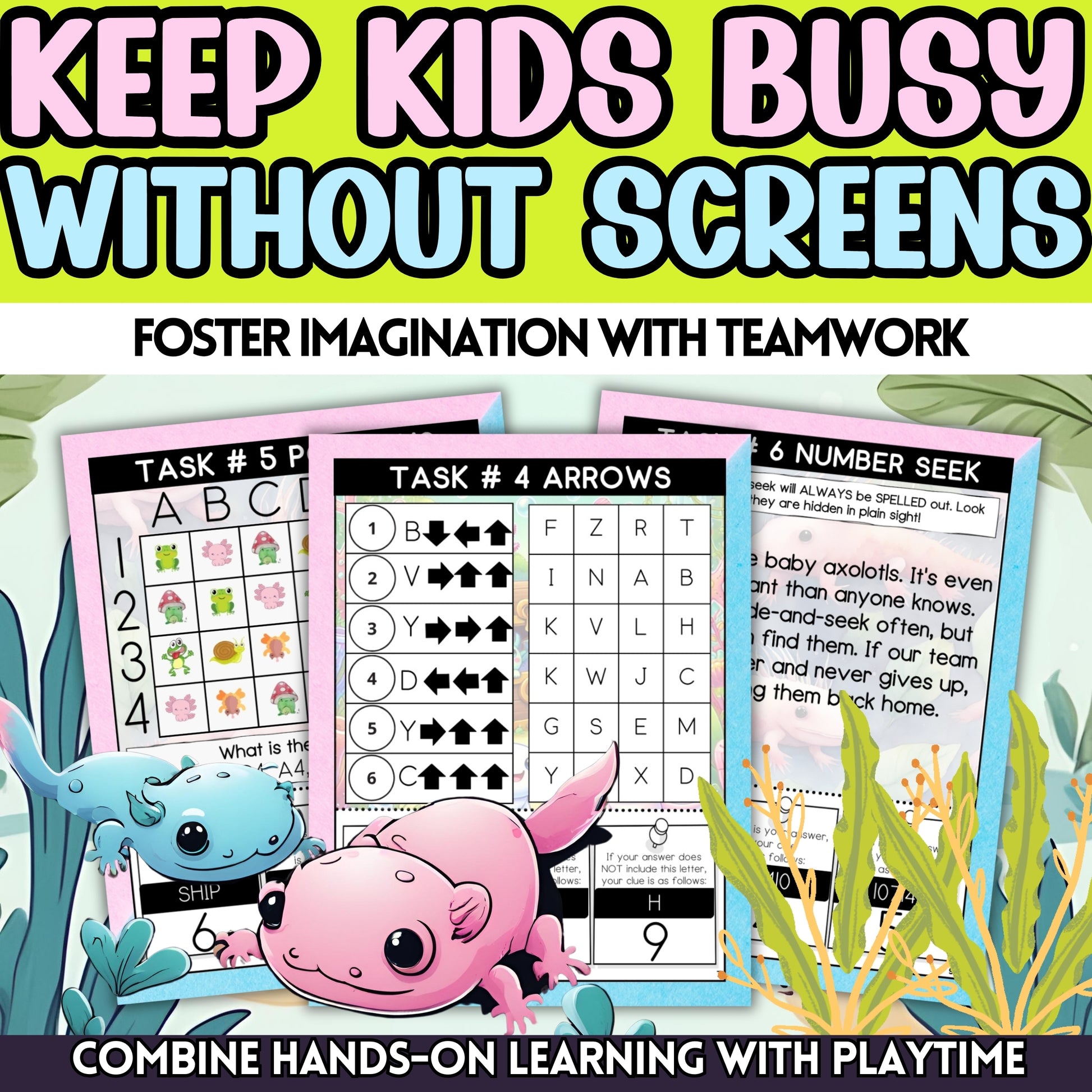 Baby Axolotl Escape Room Kit For Birthday Parties And Other Special Events