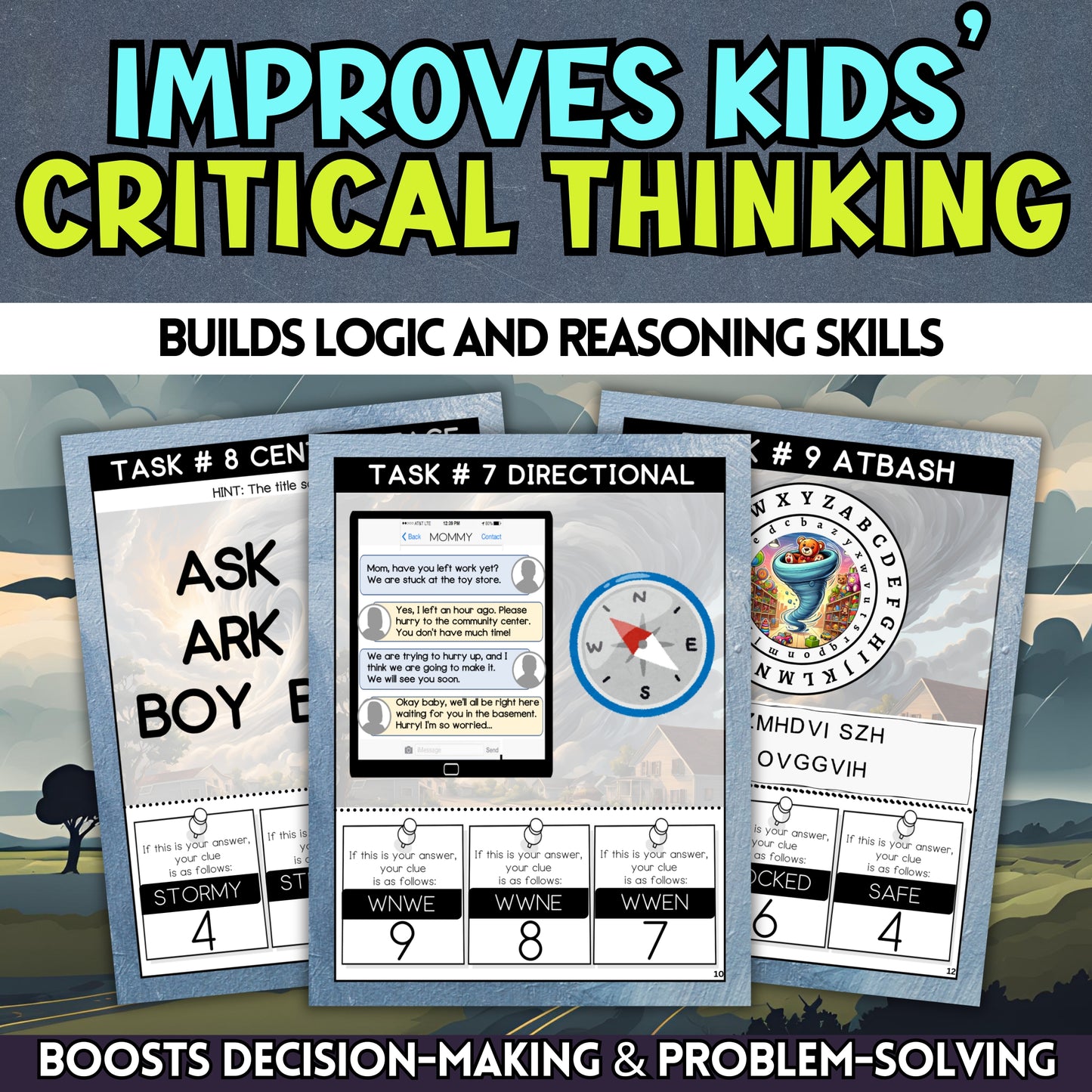 Tornado Escape Room For Boys (Ages 6-9)