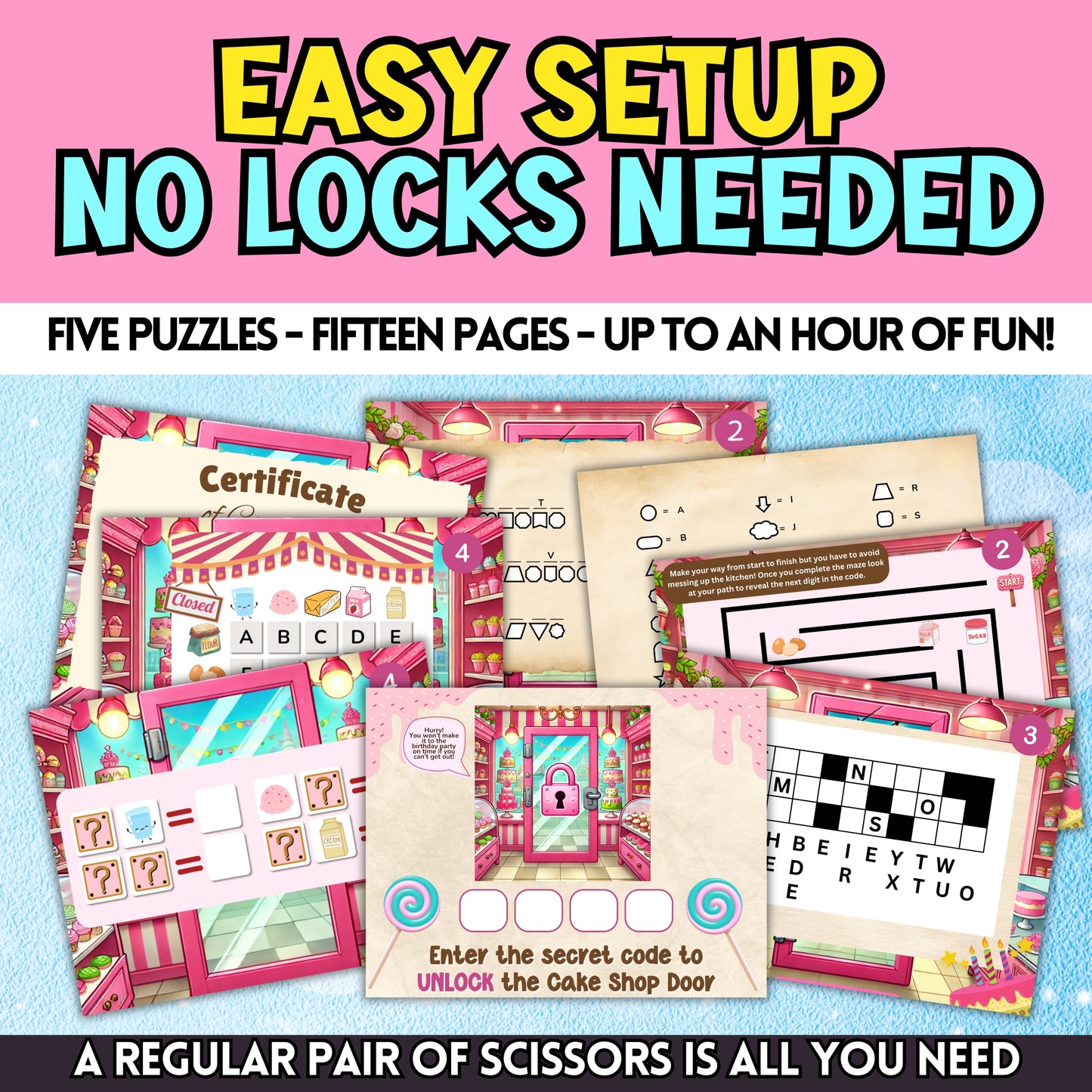 Birthday Cake Escape Room For Girls (Ages 5-8)