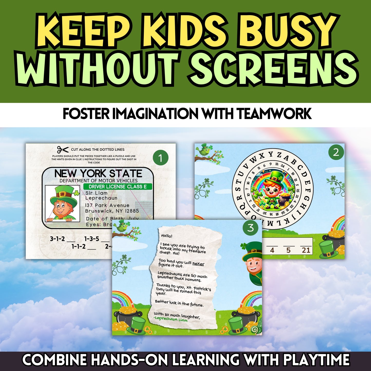 St. Patrick's Day Escape Room (Ages 5-8)