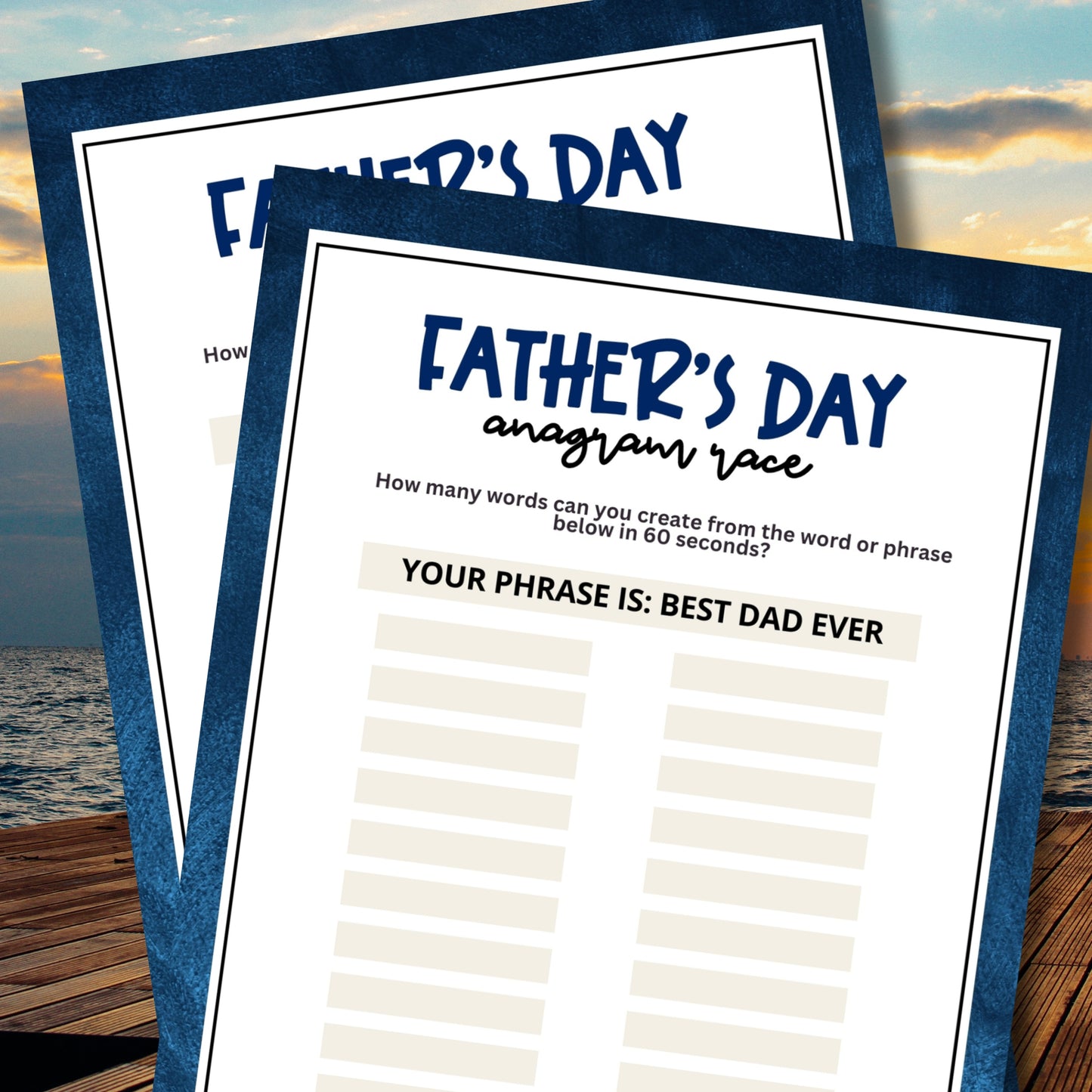 Father's Day Anagram Race