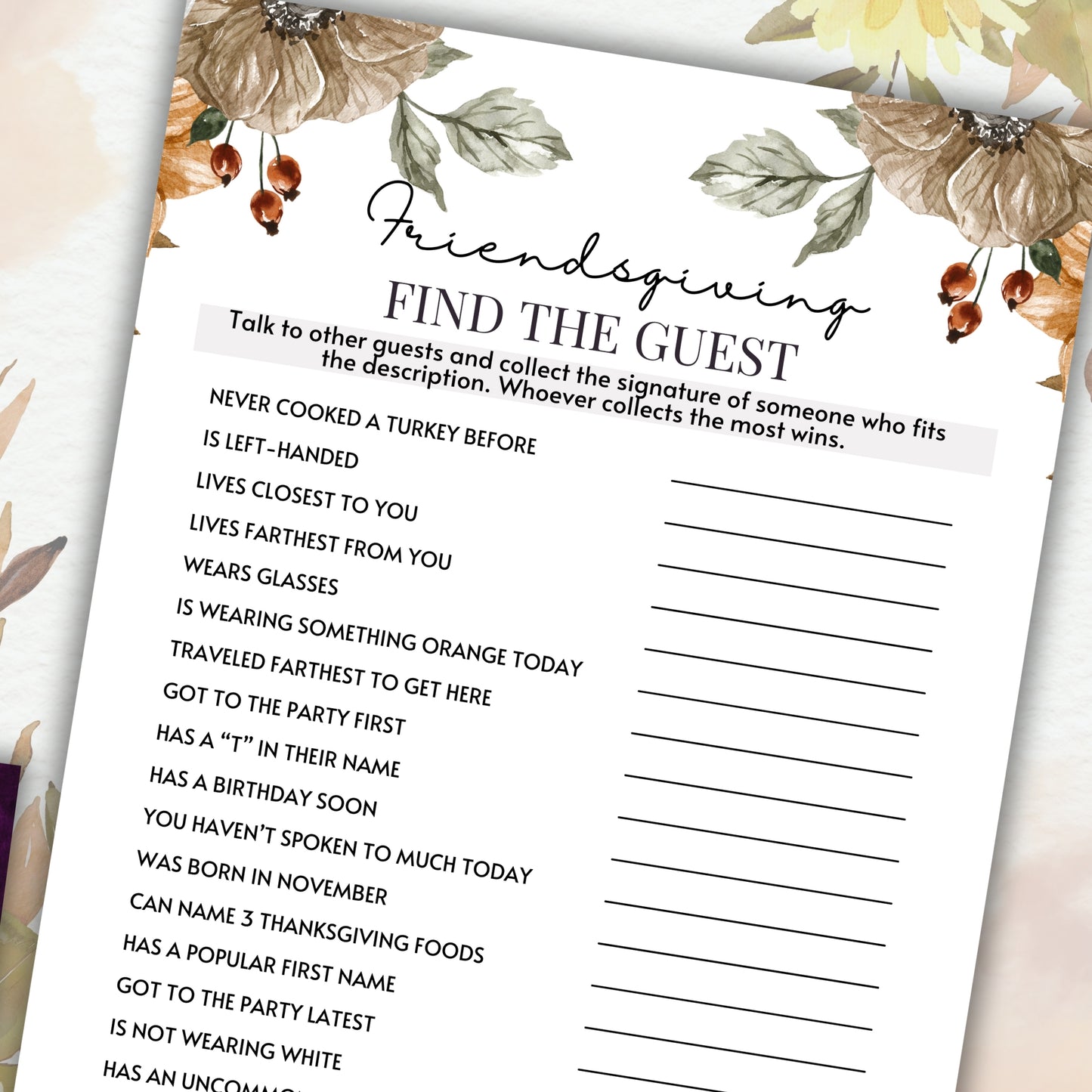 Friendsgiving Find The Guest