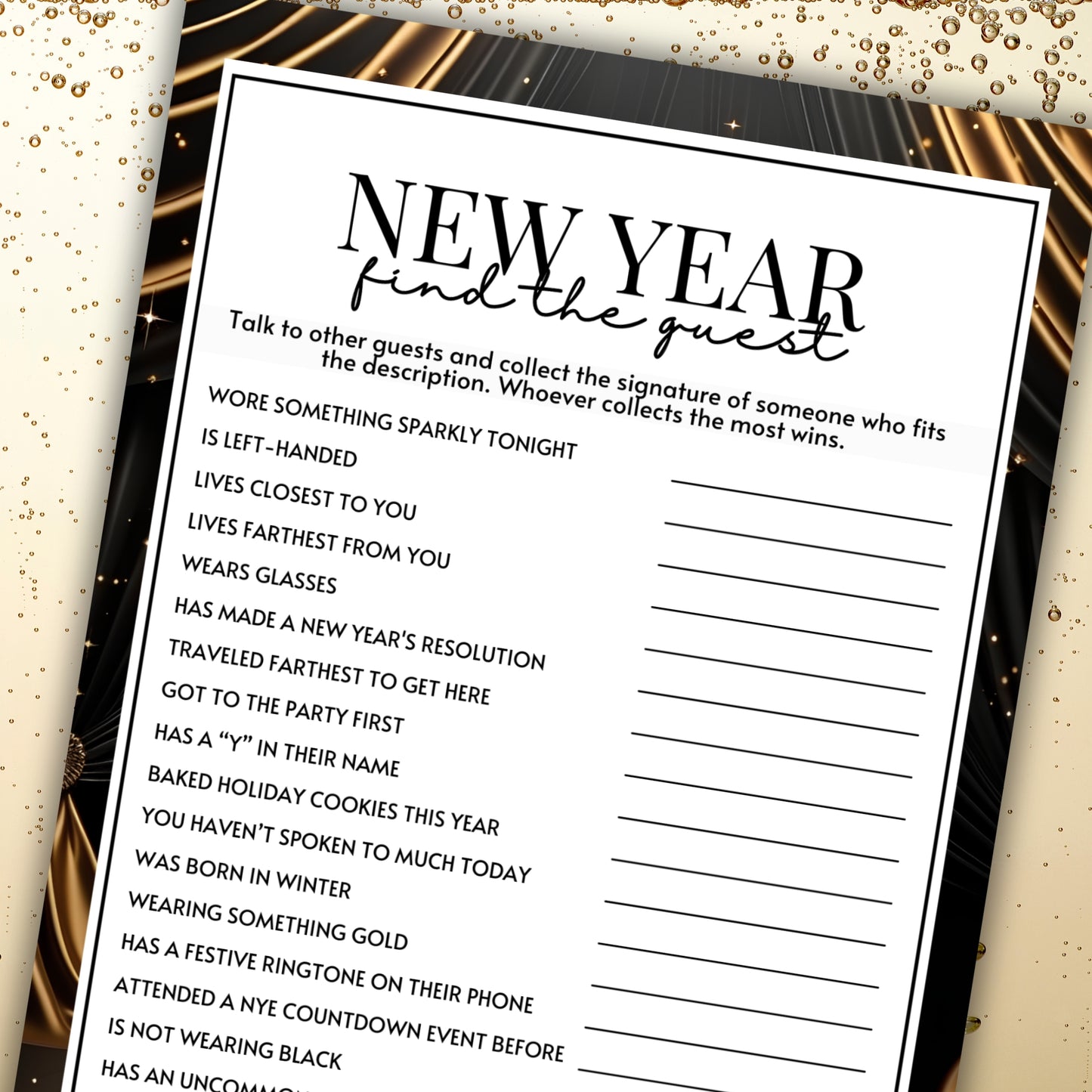 New Year's Find The Guest