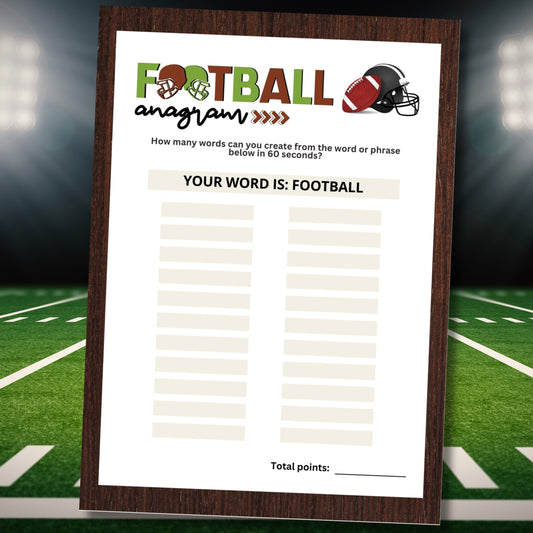 Football Anagram Race