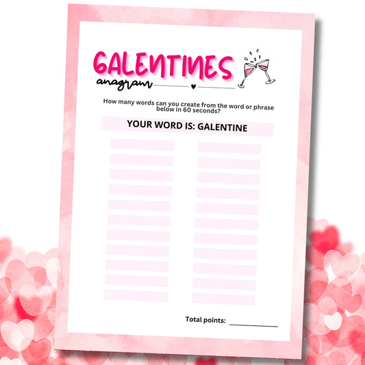 Galentines Day Anagram Race