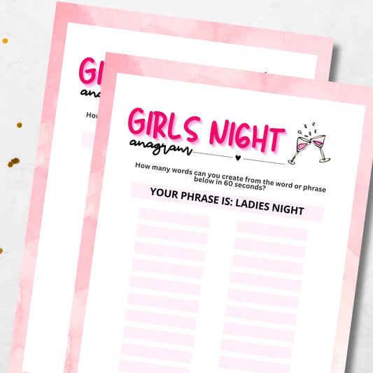 Girls Night Anagram Race