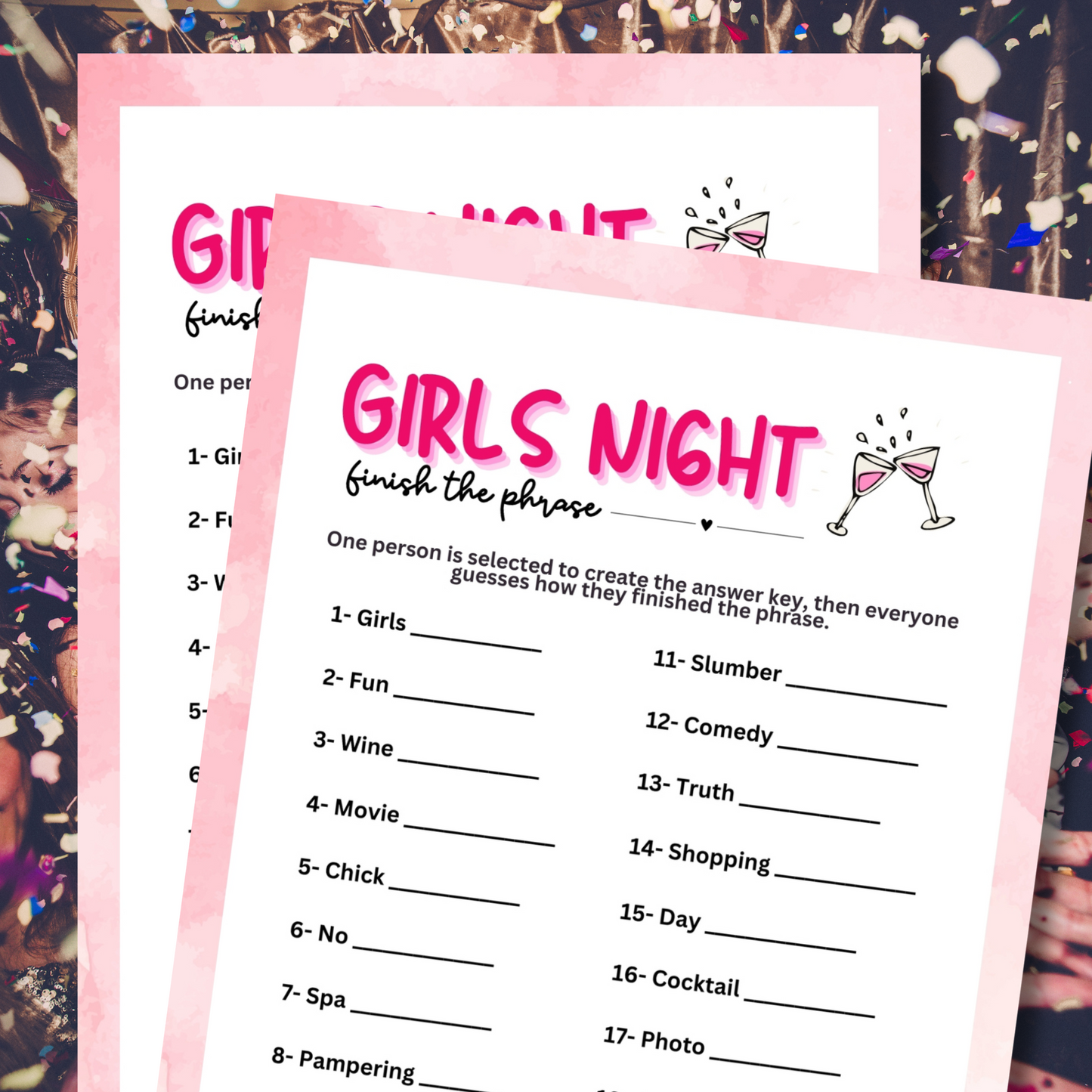 Girls Night Finish The Phrase