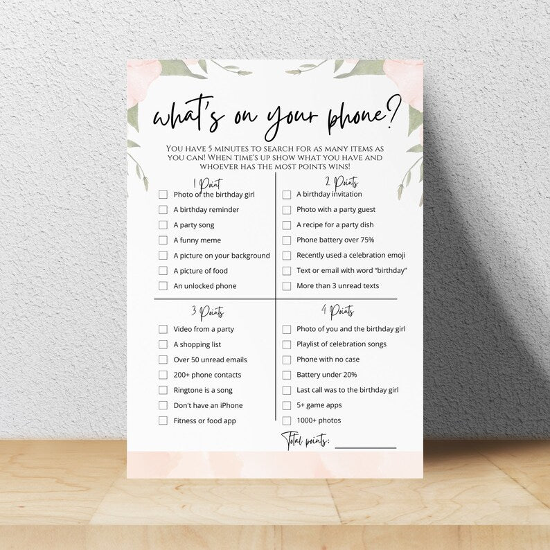 birthday games for her minimalist floral elegant beautiful classy