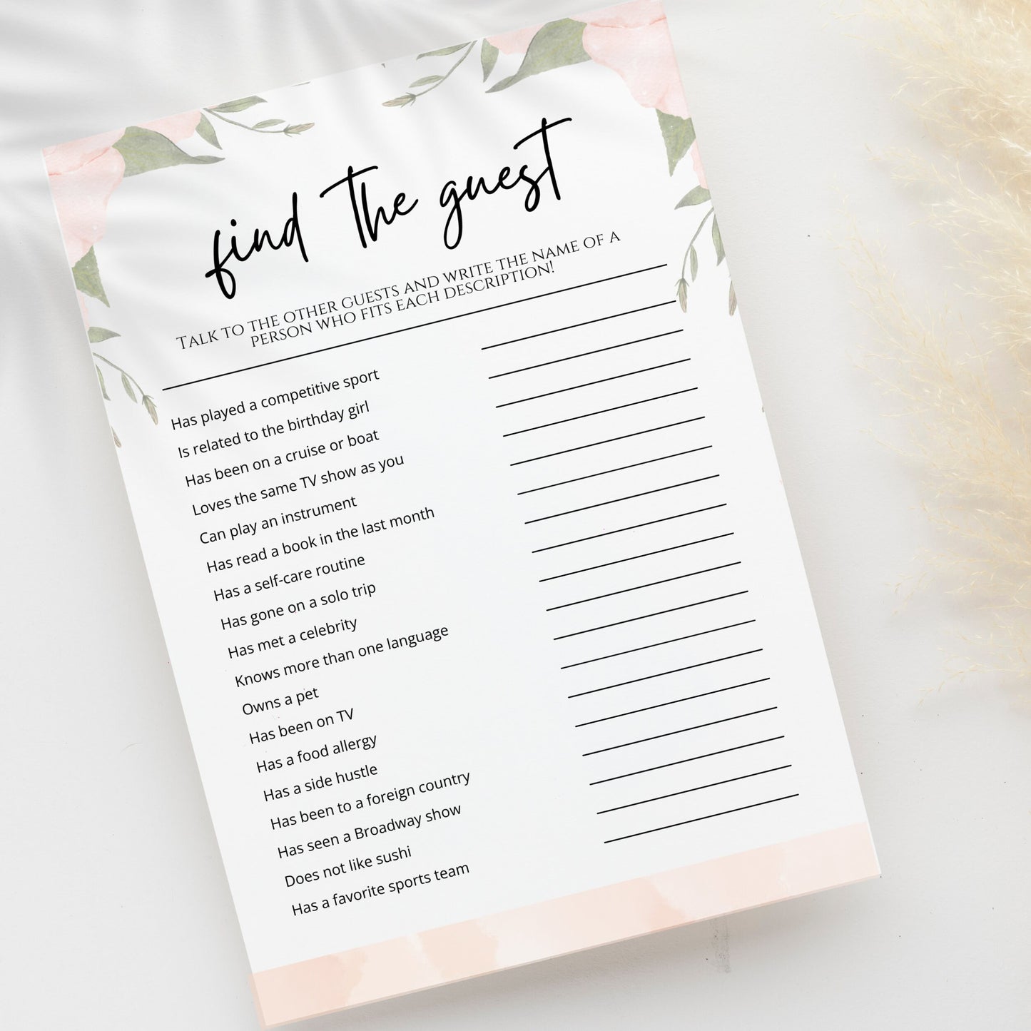 birthday games for her minimalist floral elegant beautiful classy