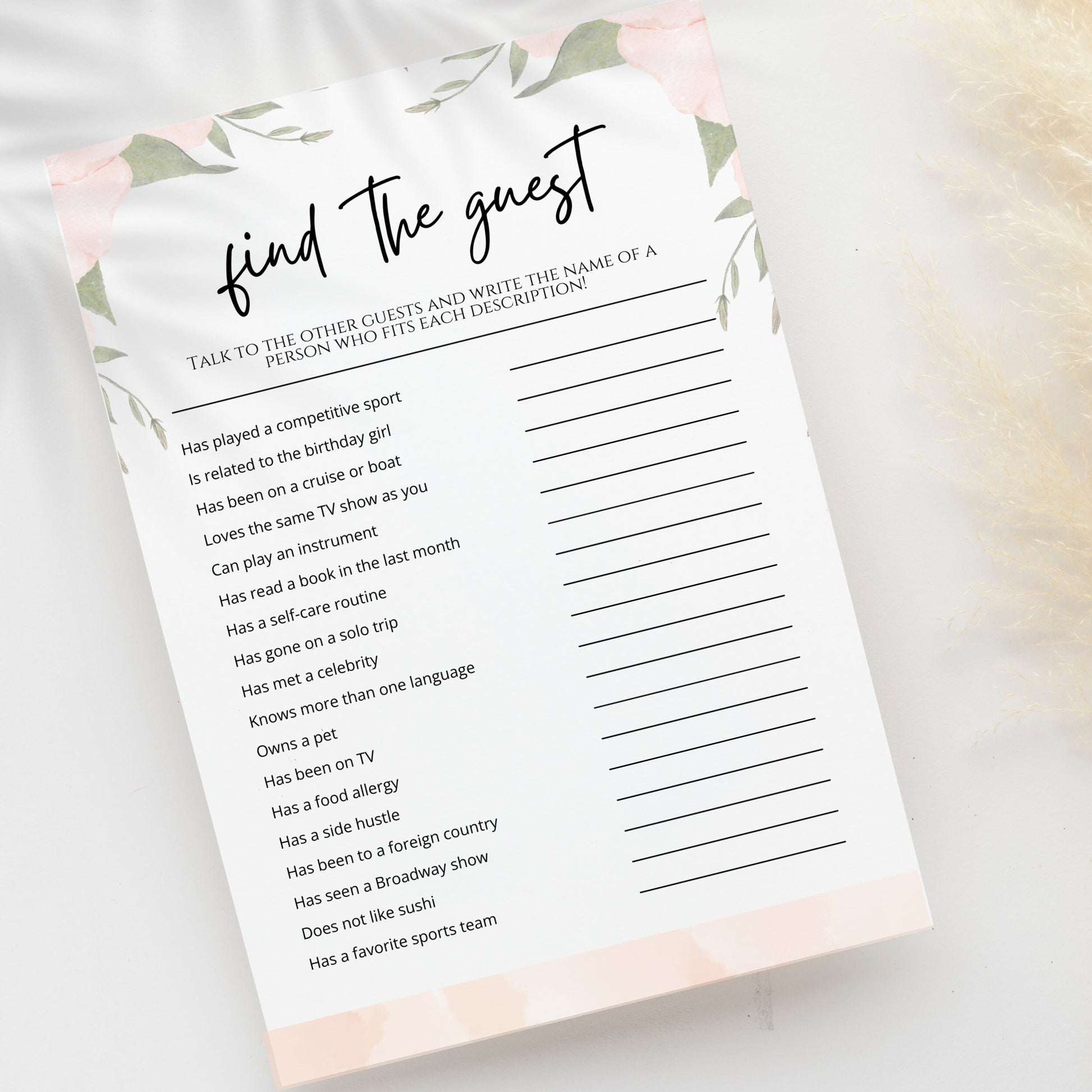 birthday games for her minimalist floral elegant beautiful classy