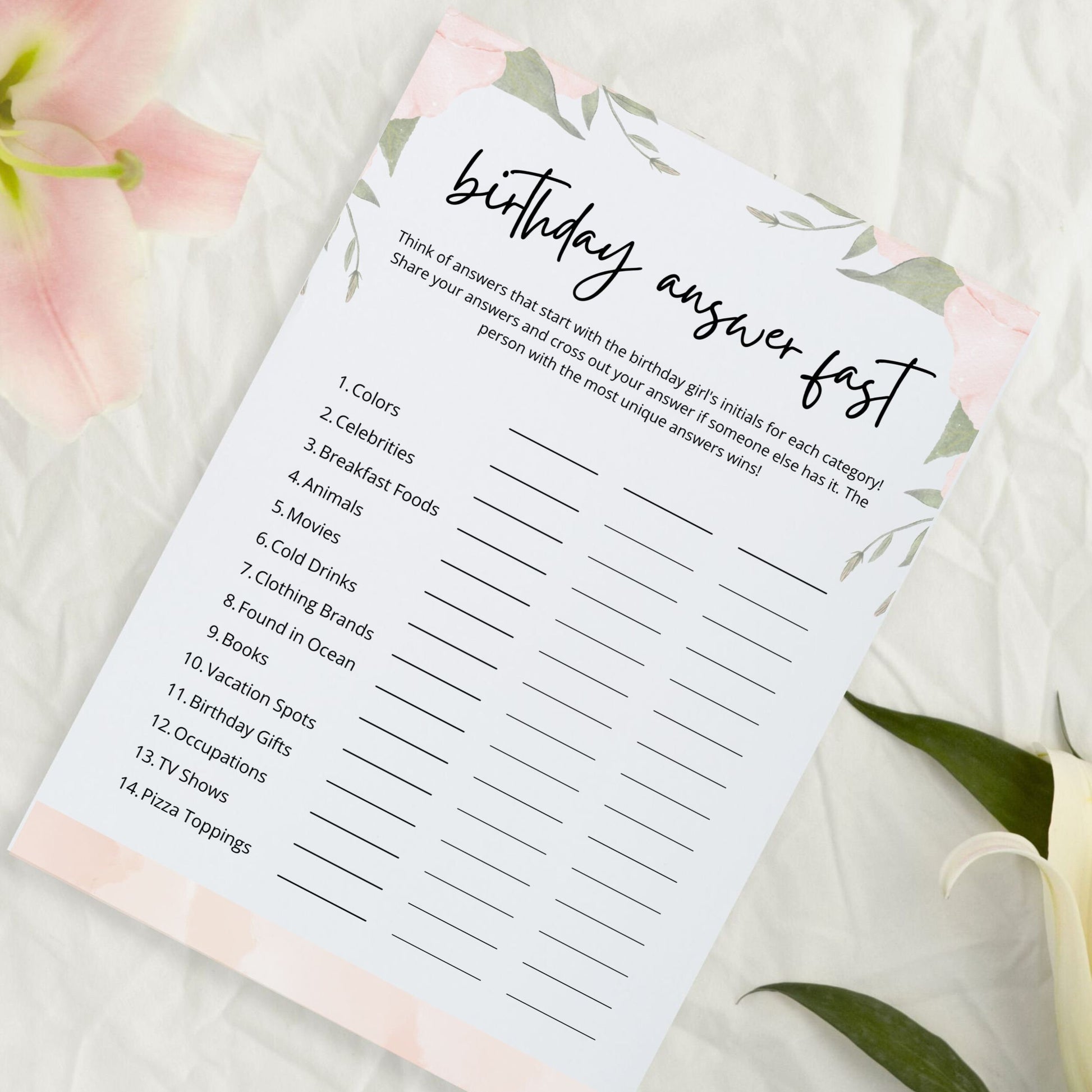 birthday games for her minimalist floral elegant beautiful classybirthday games for her minimalist floral elegant beautiful classy