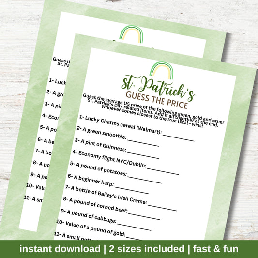 St. Patrick's Guess The Price