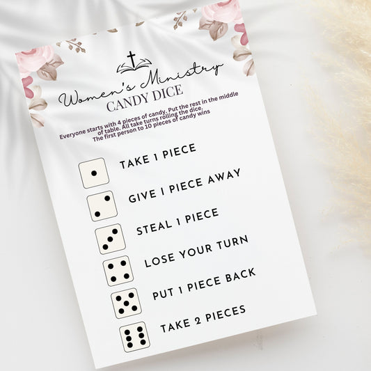 Women's Ministry Candy Dice