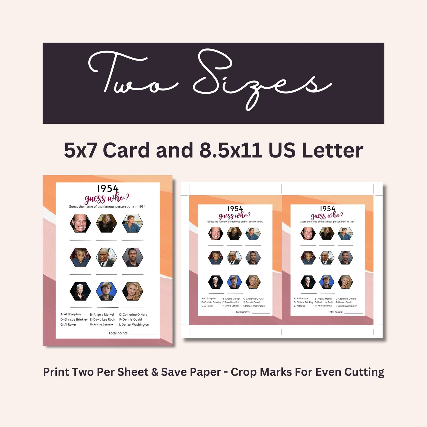 Born in 1954 Trivia Bundle