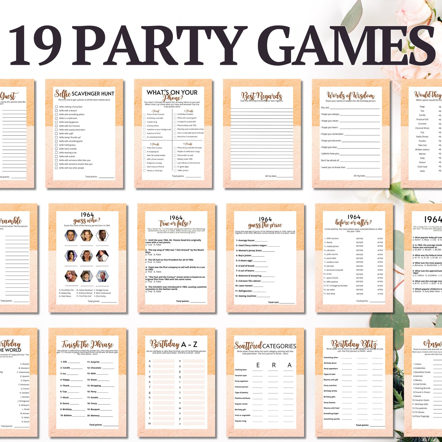 born in 1964 trivia games bundle