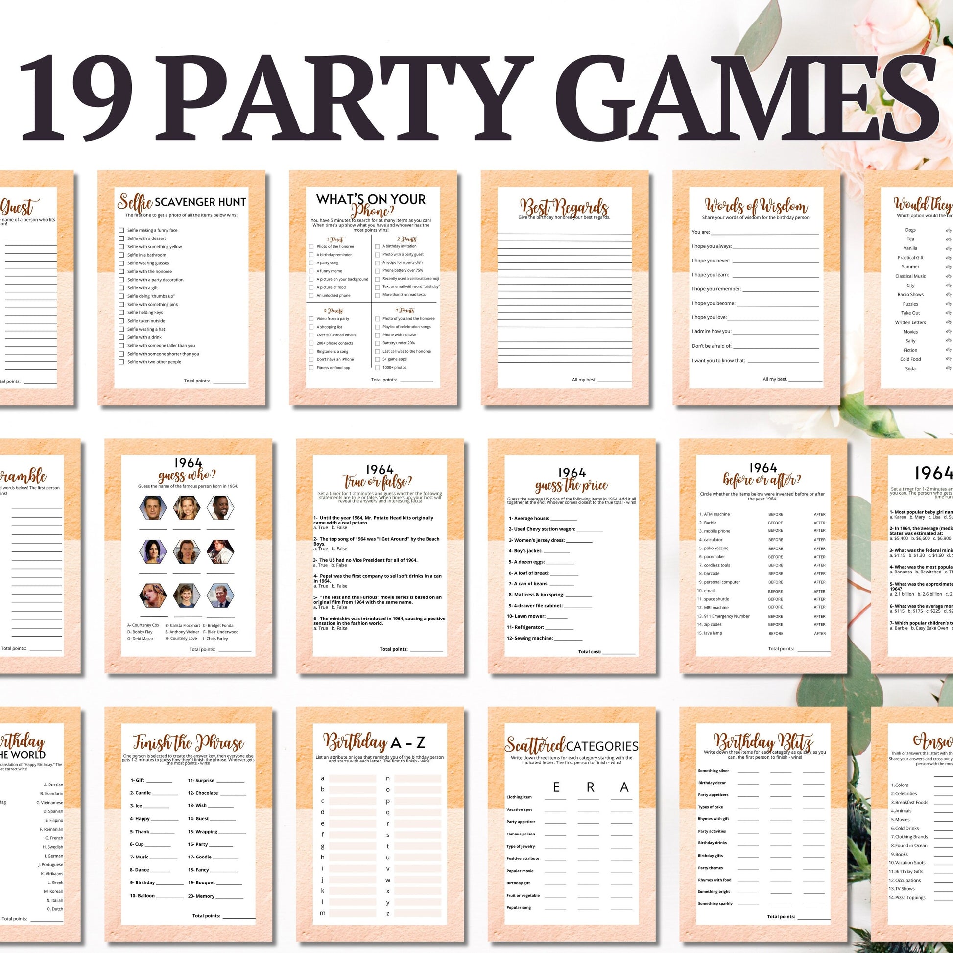 born in 1964 trivia games bundle