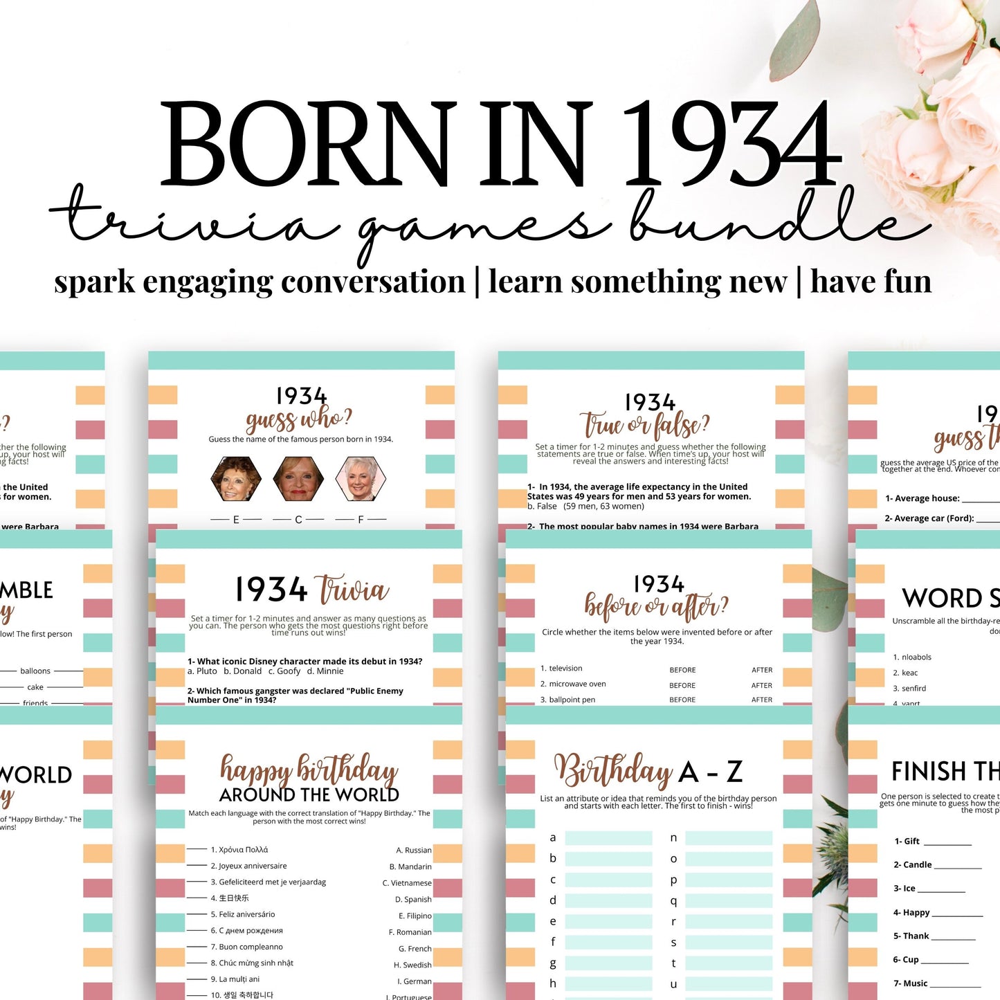 Born in 1934 Birthday Bundle