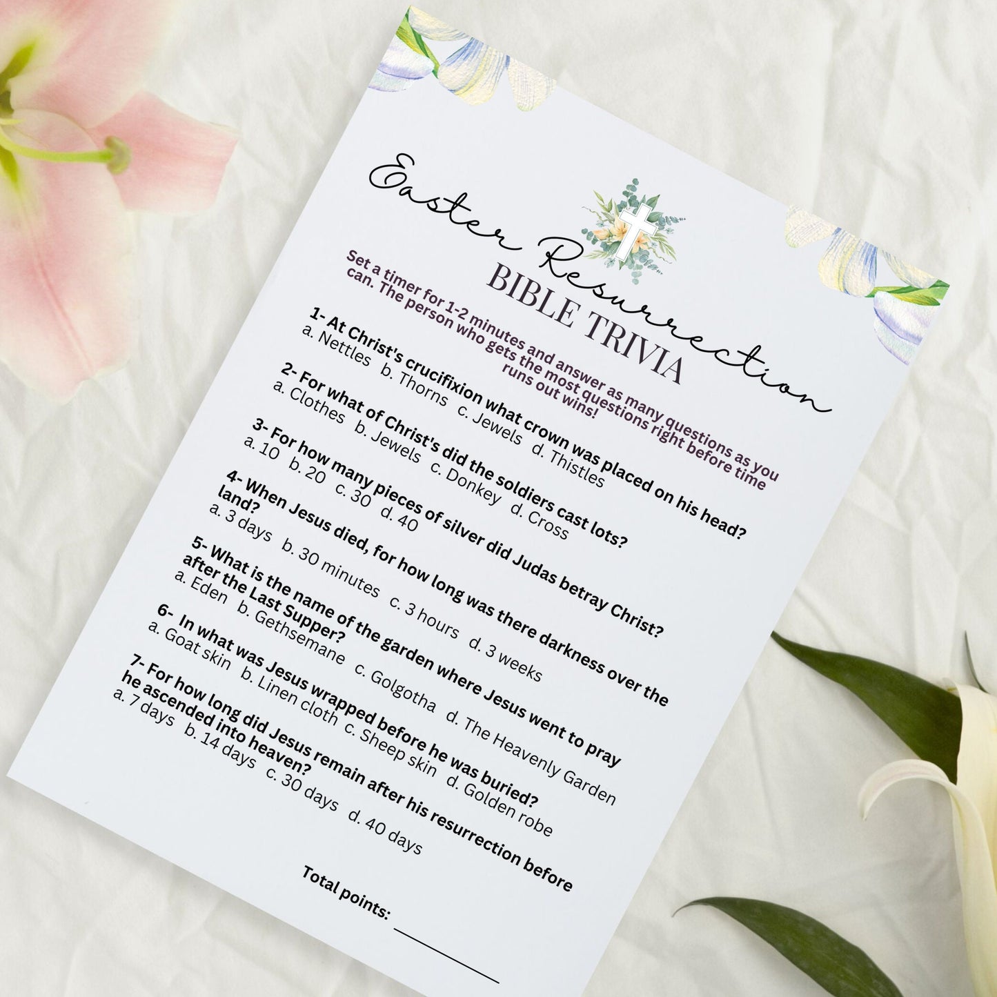 Easter Bible Trivia