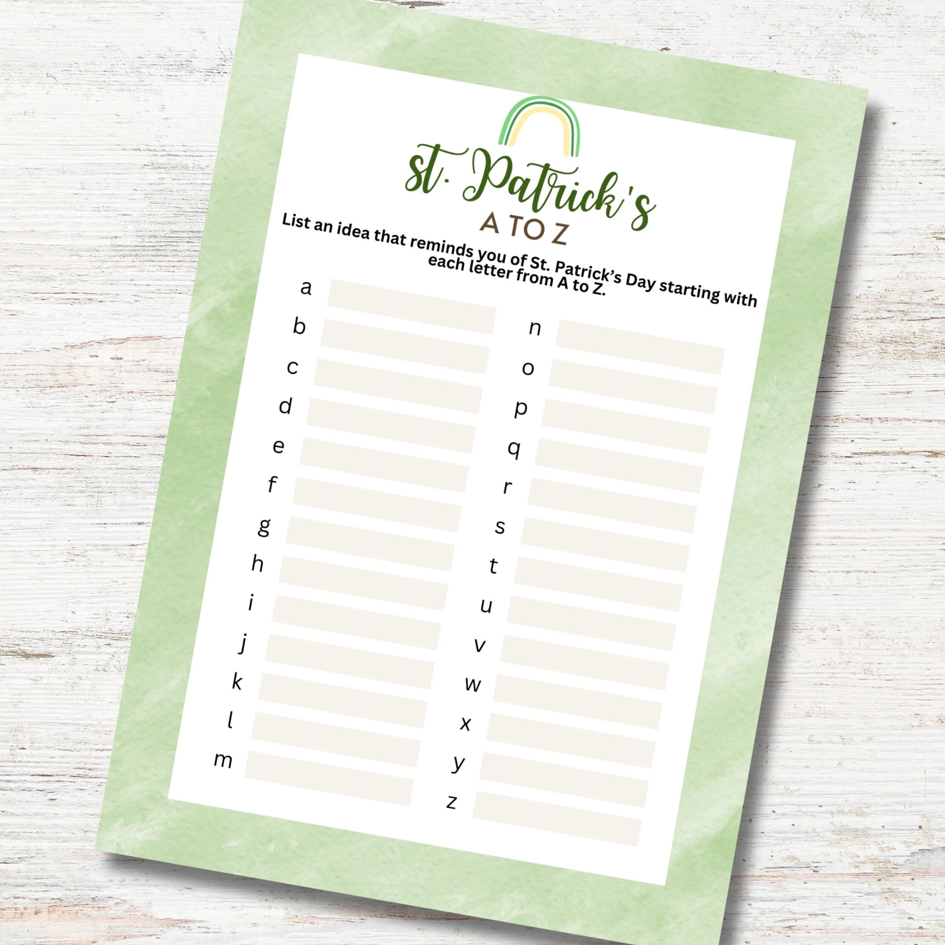 st patricks day a to z race