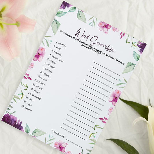 Mother's Day Word Scramble