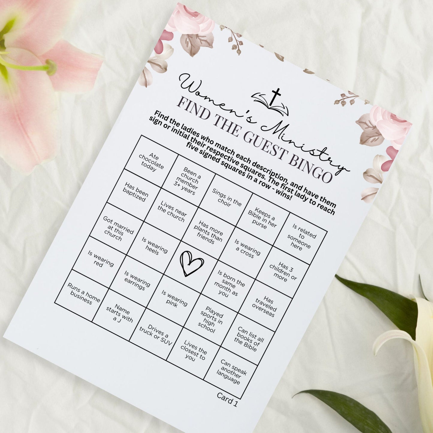 Women's Ministry BINGO Cards