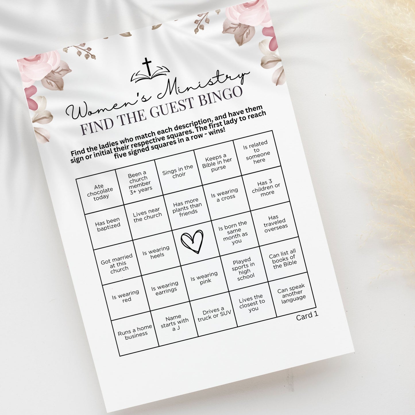 Women's Ministry BINGO Cards