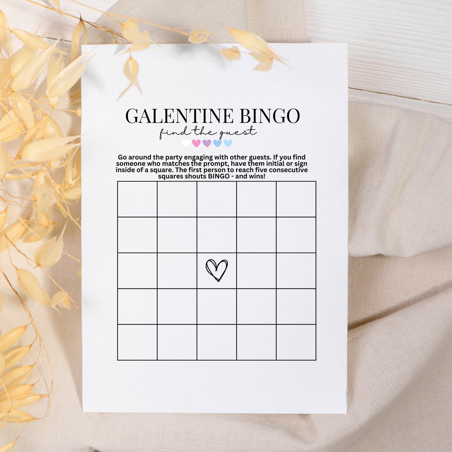 Editable Galentines Find The Guest