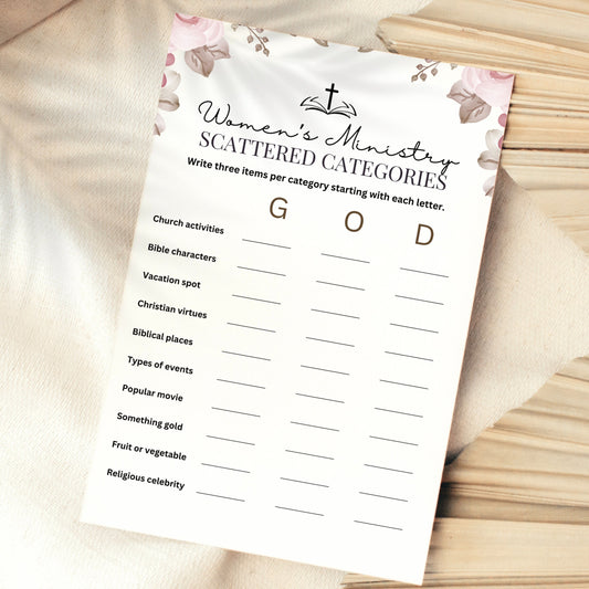 Women's Ministry Scattered Categories