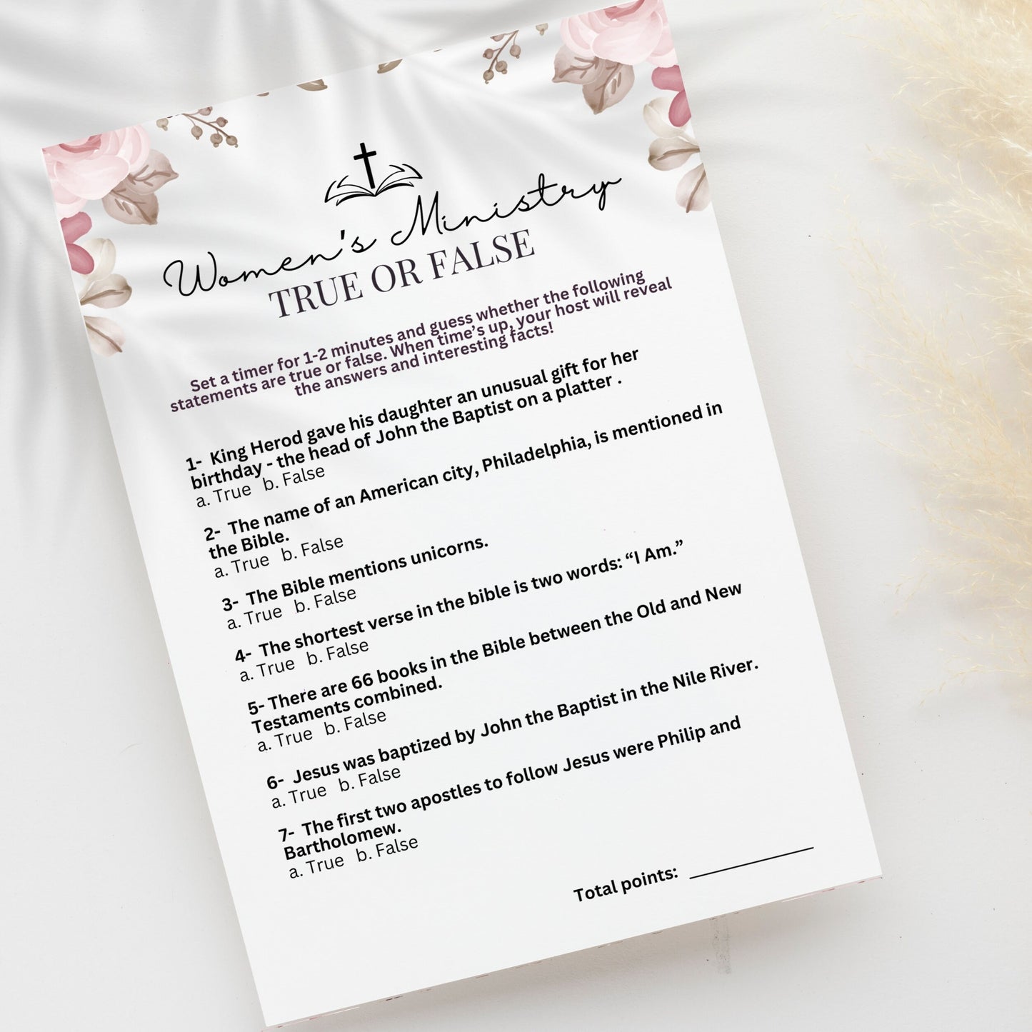 Women's Ministry True Or False
