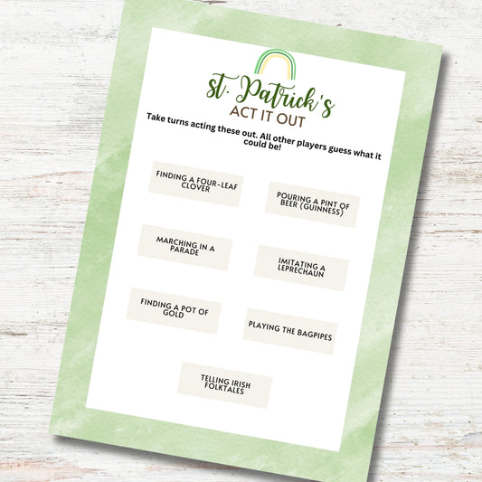 St. Patrick's Charades