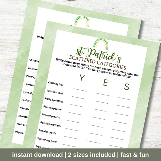 St. Patrick's Scattered Categories