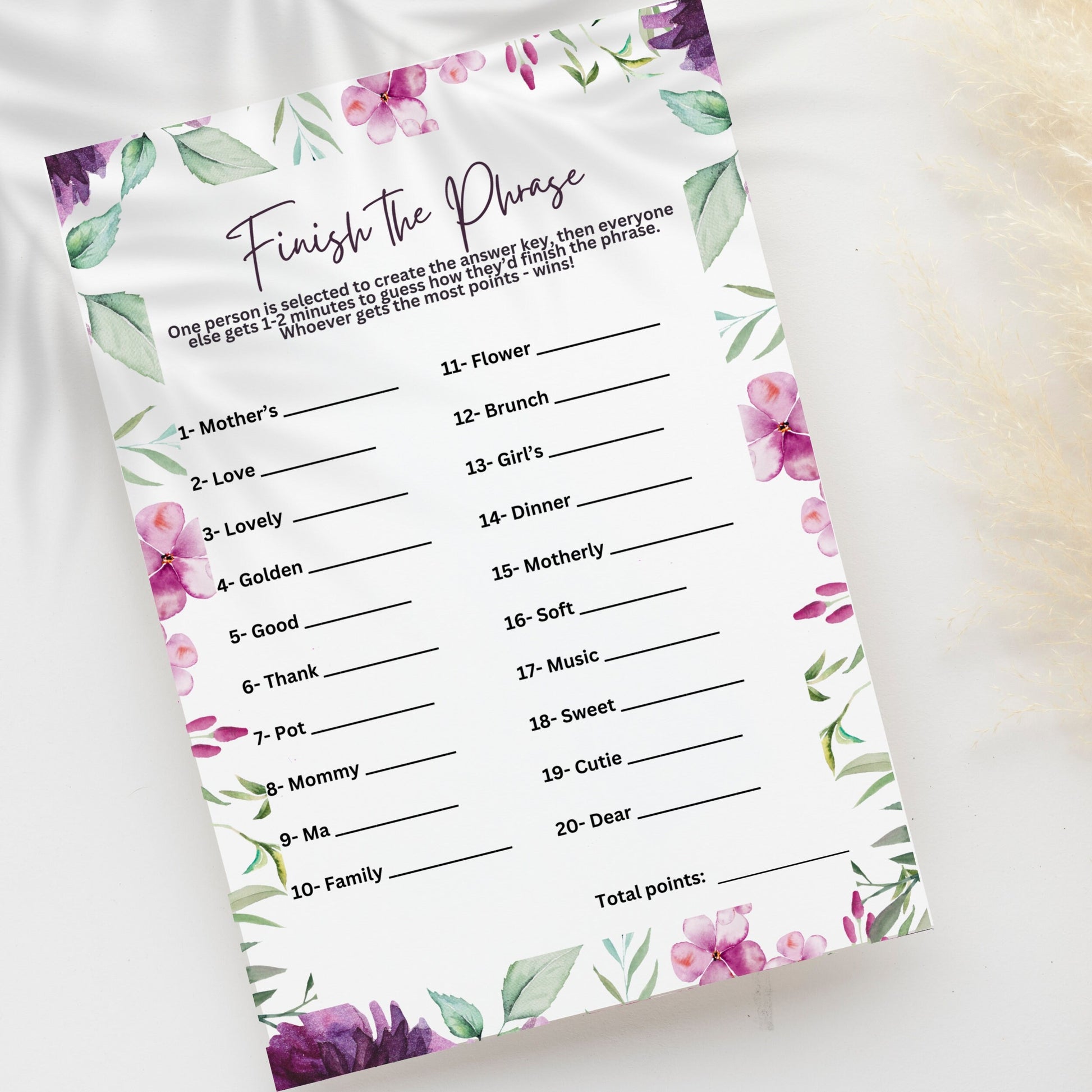 mothers day finish the phrase elegant classy chic floral miniamlist