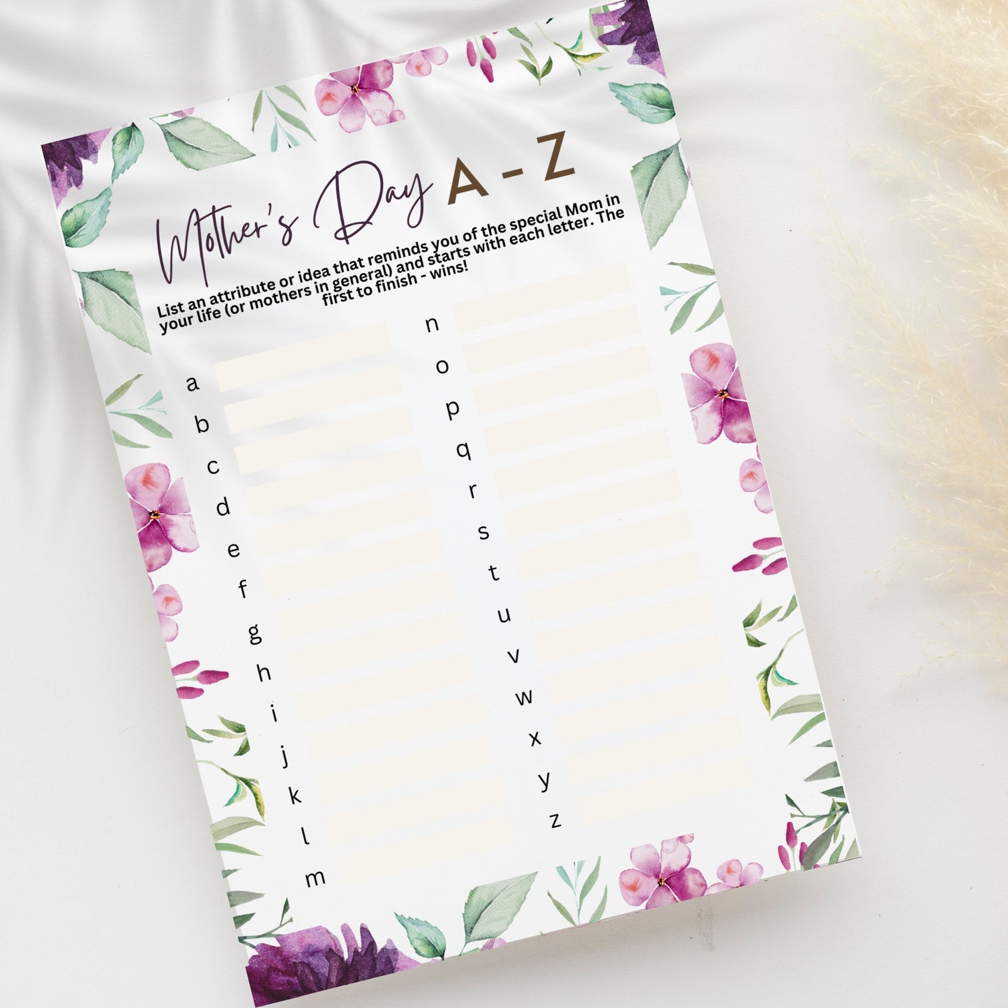 mother's day a to z race