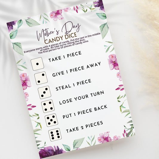 Mother's Day Candy Dice