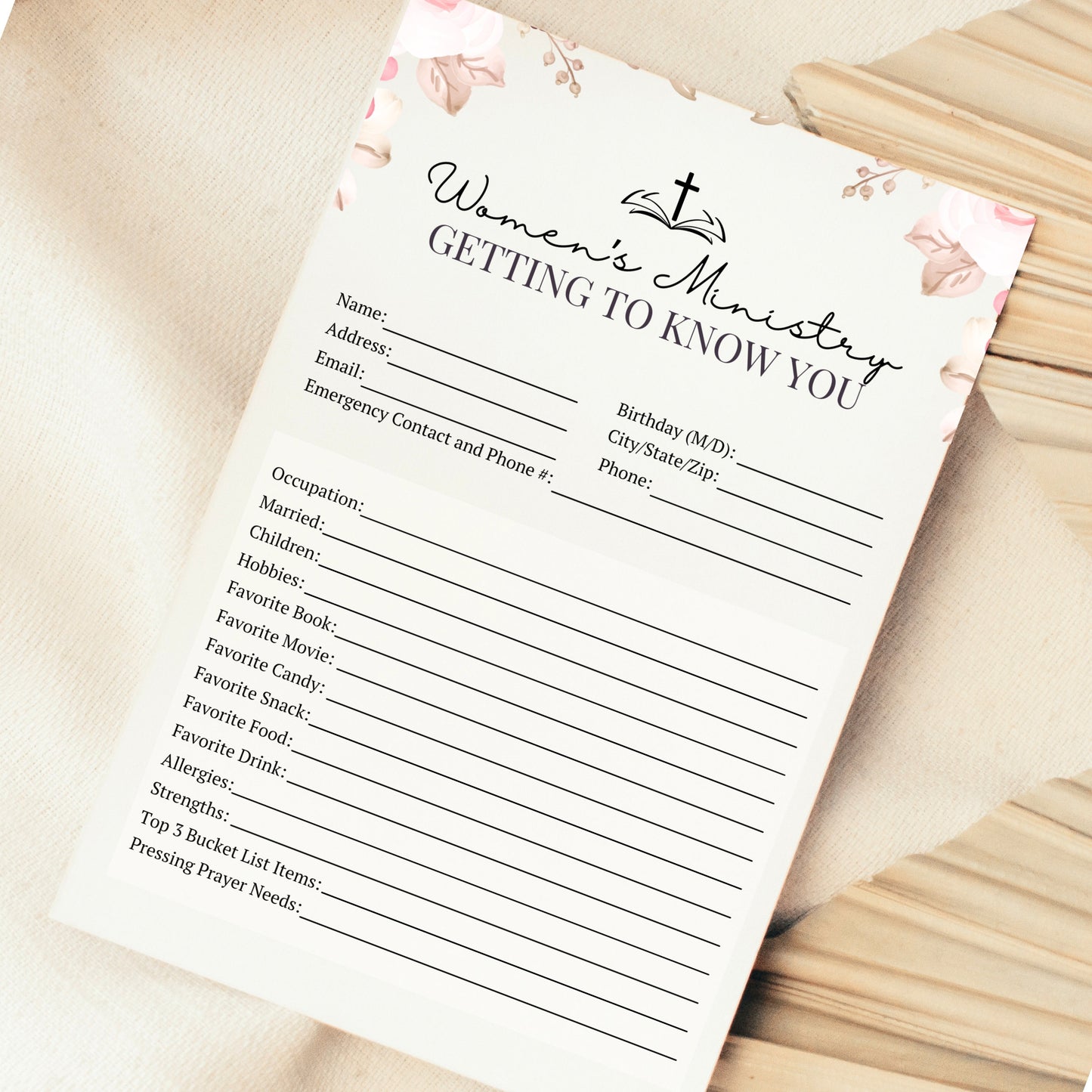 Women's Ministry Intake Form