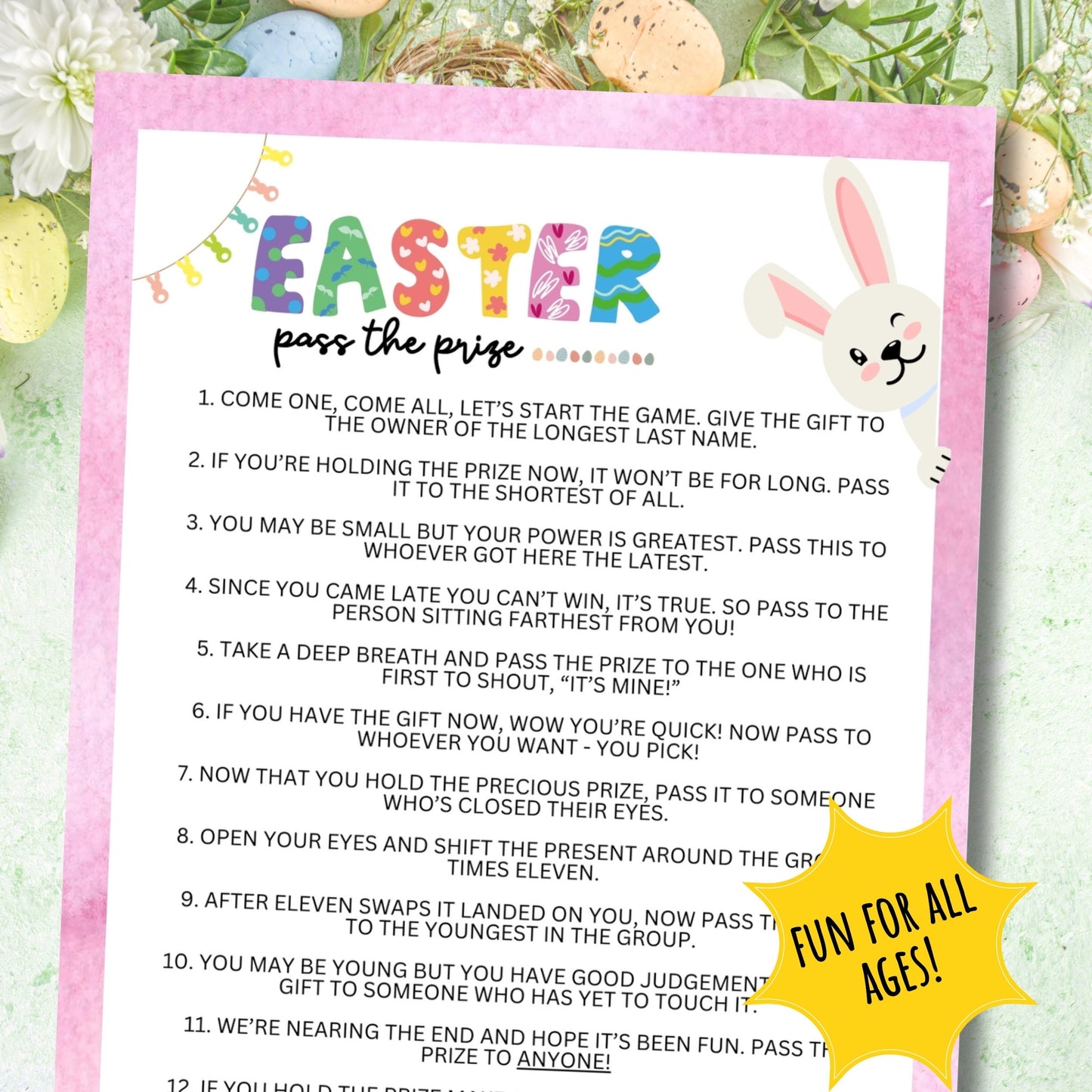 Easter Pass The Prize