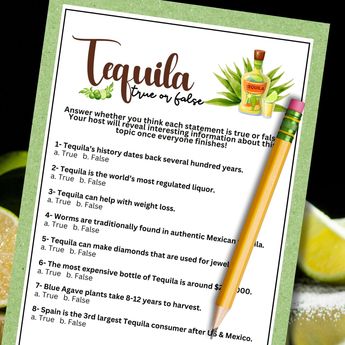 Tequila True Or False Trivia