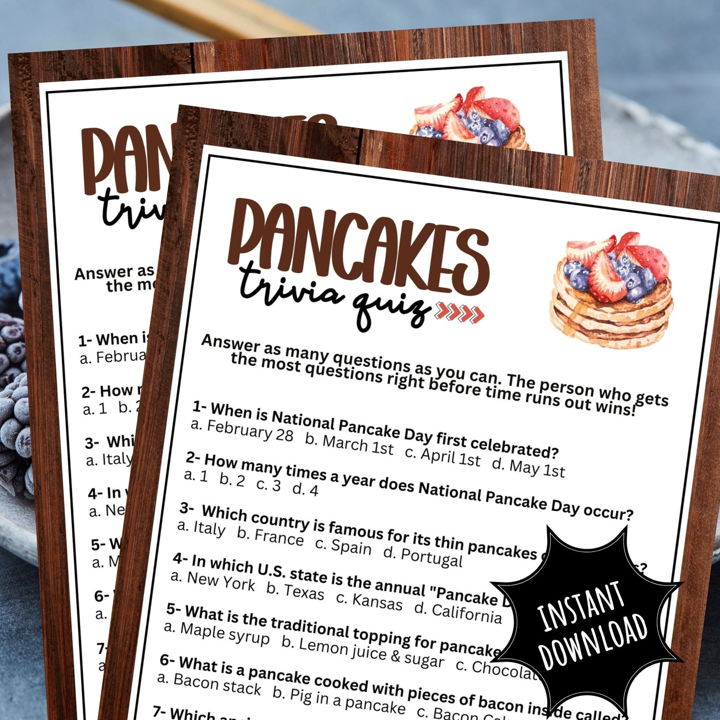 Pancake Party Trivia
