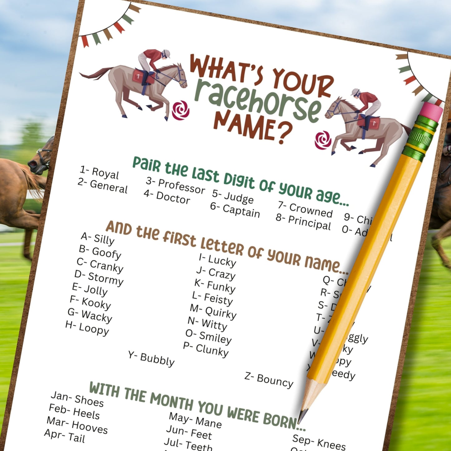 What's Your Derby Racehorse Name?