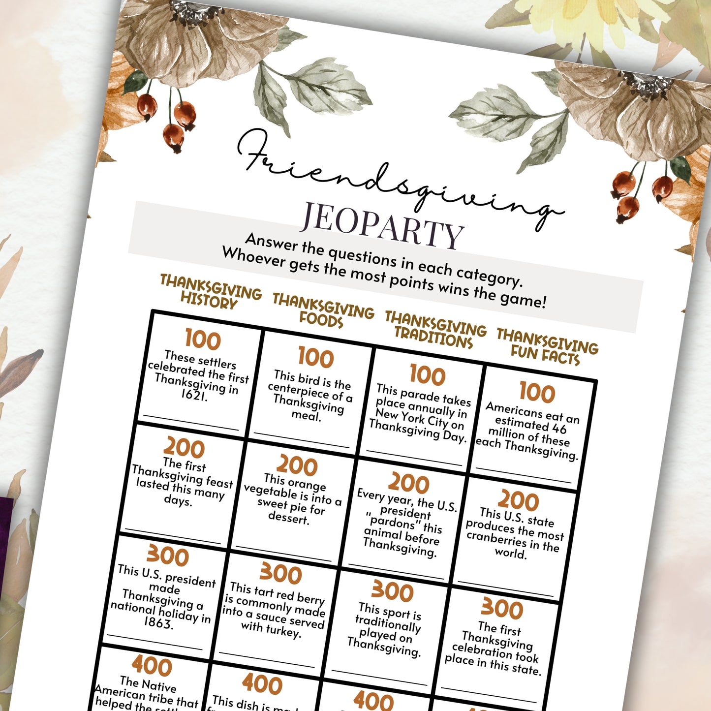 Friendsgiving Jeoparty