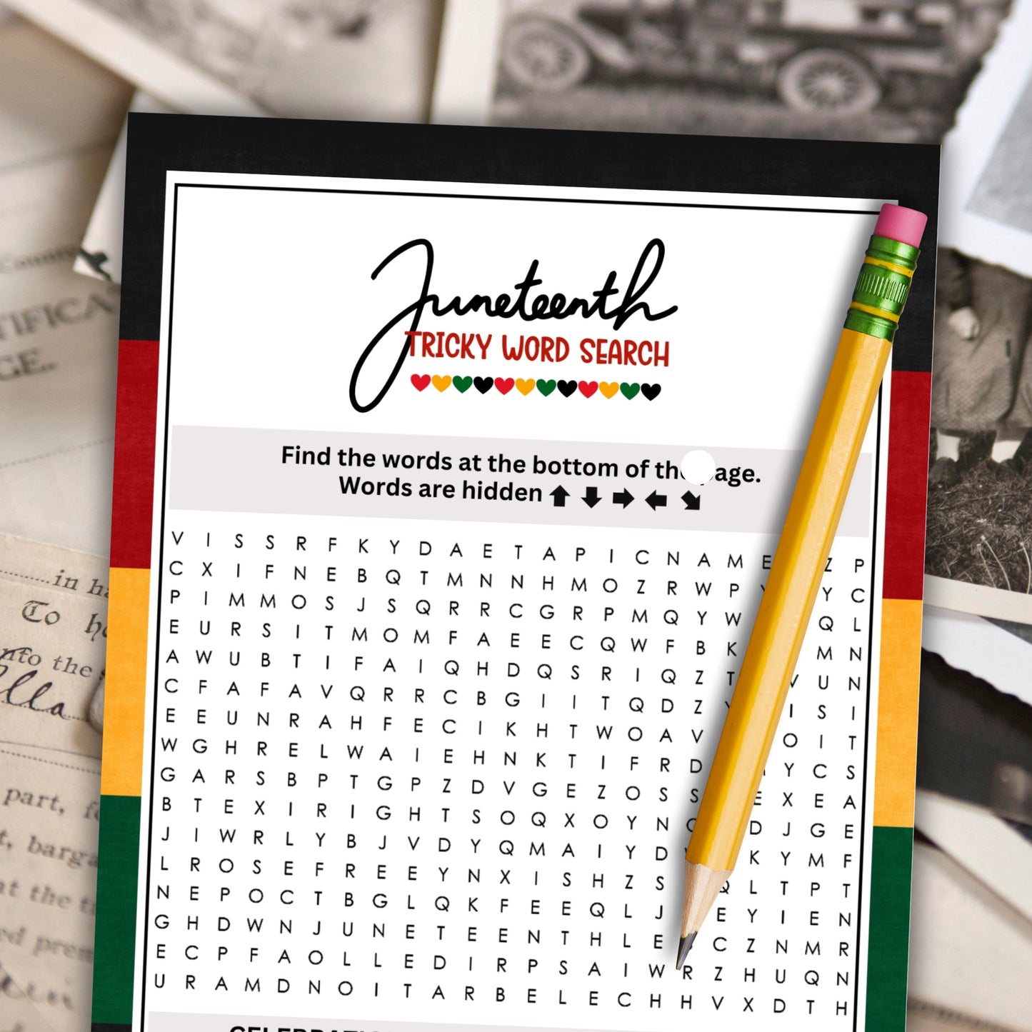 Juneteenth Word Search (2 Games)