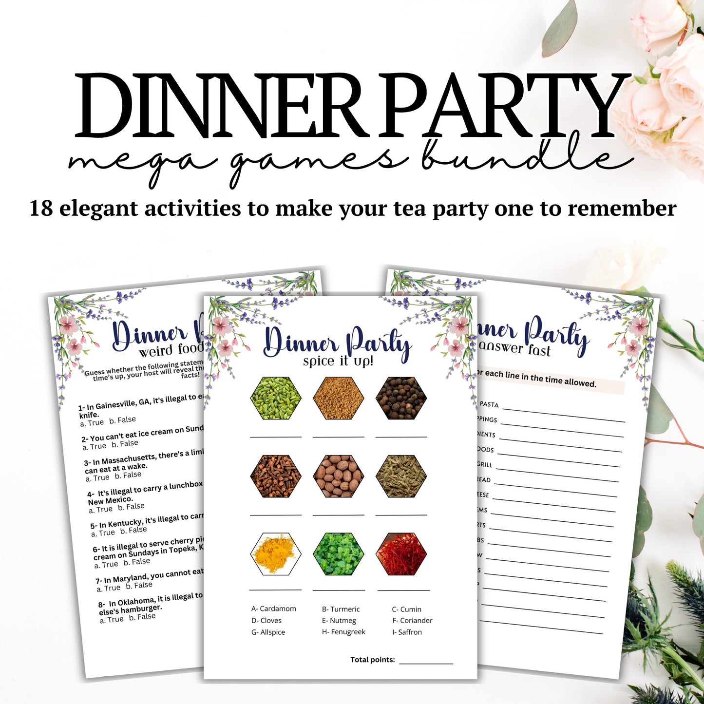 Dinner Party Games Bundle (18 Games)